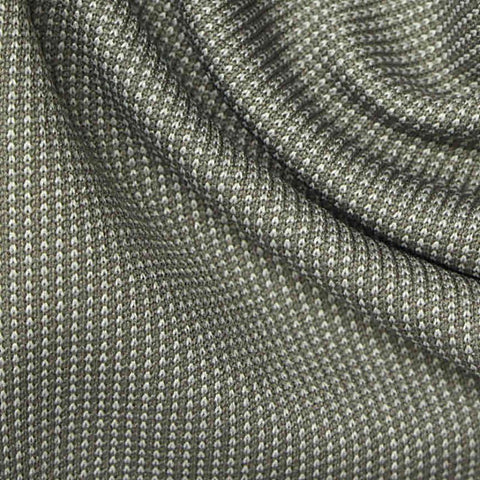 Green Geometric Interlock Knit, Polyester, 140 gsm