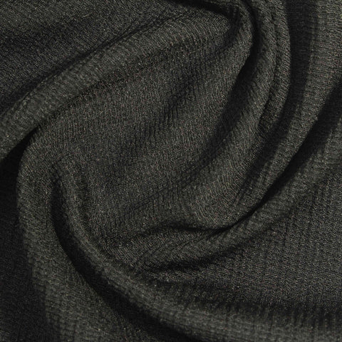 Dark Grey Marl Crepe, Polyester, 170 gsm