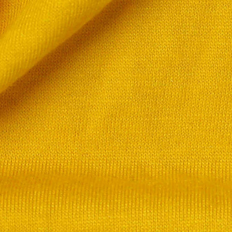 Polyester Cotton Jersey Knit Fabric, 160 gsm, 175 cm — Yellow