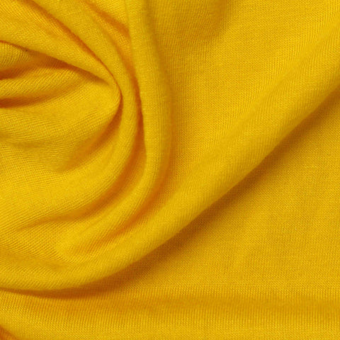 Polyester Cotton Jersey Knit Fabric, 160 gsm, 175 cm — Yellow