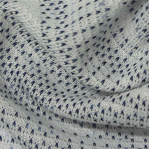 Dark Blue Geometric Jacquard, Poly-Cotton