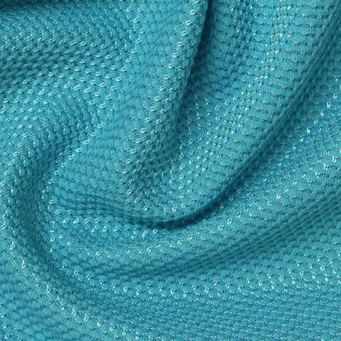 100% Polyester Knit Fabric, 240 gsm, 155 cm — Blue