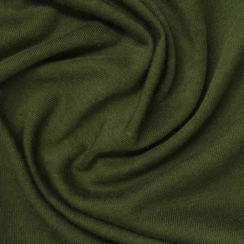 Cotton Viscose Jersey Knit Fabric, 110 gsm, 160 cm — Green
