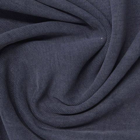 Tencel Lyocell Polyester French Terry Fabric, 300 gsm, 145 cm — Navy