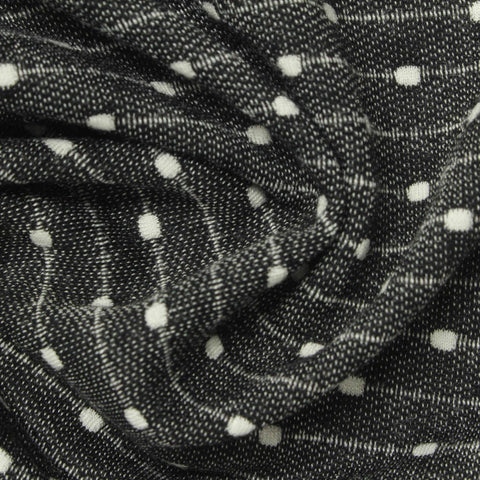White Dots Jacquard, Poly-Viscose, 207 gsm