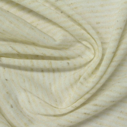 Light Cream Marl Jersey Knit, Polyester, 150 gsm, 177 cm