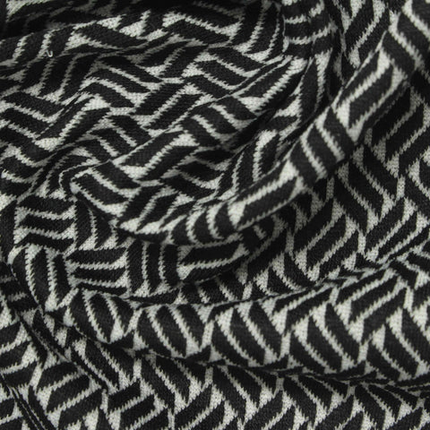 Black Chevron Jacquard, Polyester, 220 gsm