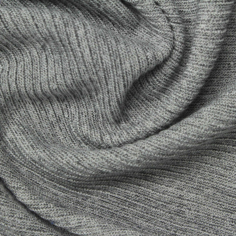 Grey Marl Chunky Knit, Poly-Viscose, 280 gsm