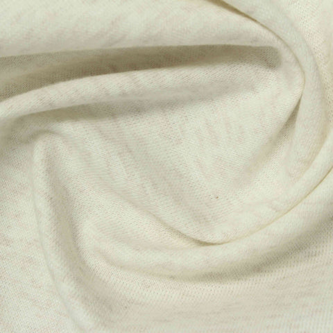 Light Cream Marl Rib Knit, Cotton