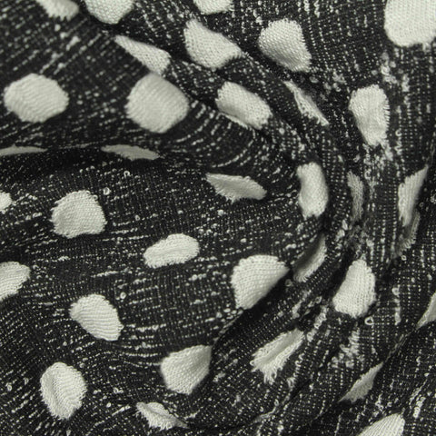 White Dots Jacquard, Poly-Viscose, 180 gsm