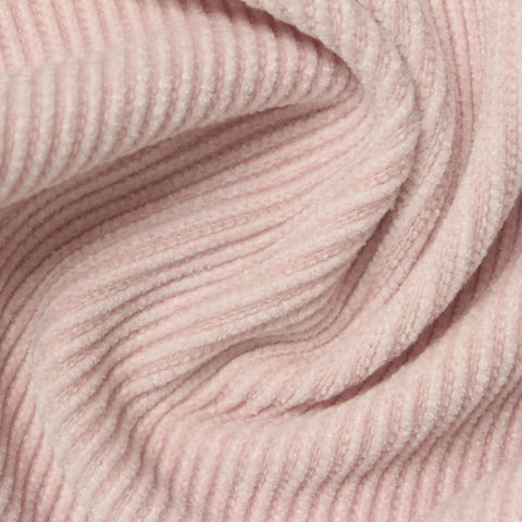 Polyester Stretch Chenille Fabric, 385 gsm, 155 cm — Pink