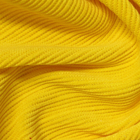 Polyester Stretch Knit Fabric, 375 gsm, 165 cm — Yellow