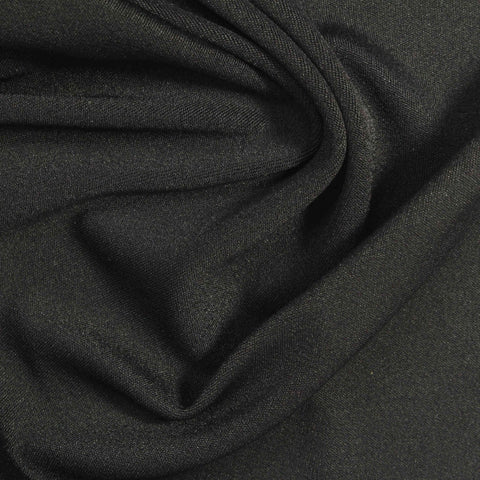 Nylon Stretch Jersey Knit Fabric, 215 gsm, 165 cm — Black