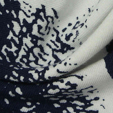 Navy Abstract Jersey Knit, Cotton