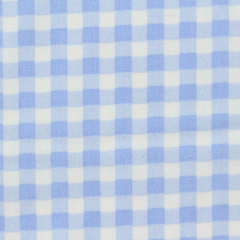 Light Blue Check Poplin, Cotton-Poly