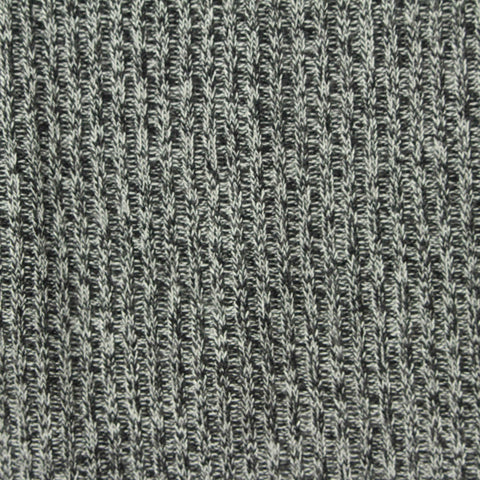Grey Marl Rib Knit, Viscose-Poly, 230 gsm, 165 cm