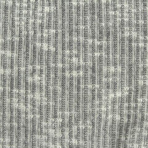 Grey Marl Rib Knit, Viscose-Poly, 320 gsm
