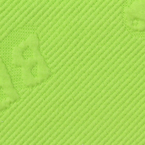 Lime Floral Jacquard, Cotton-Poly