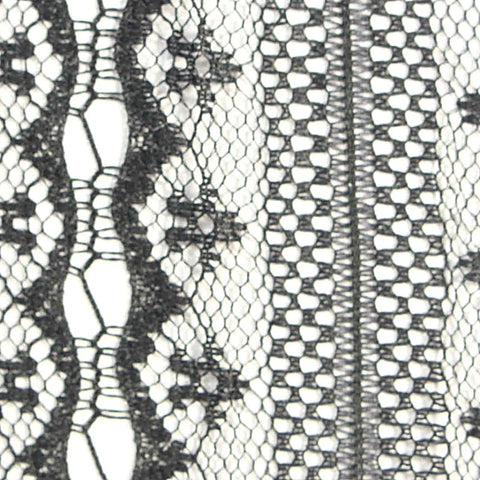 Black Geometric Lace, Nylon