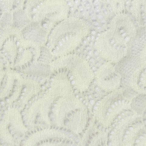 Off-White Floral Lace, Nylon, 130 cm