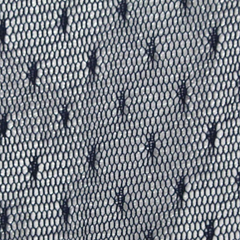 Navy Dots Mesh, Nylon