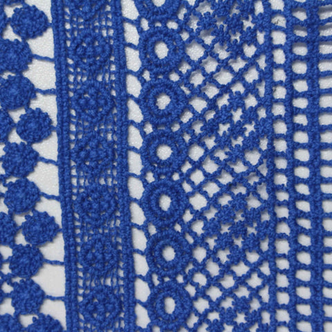 Blue Floral Knit, Cotton