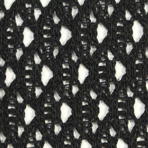 Black Openwork Knit, Poly-Cotton