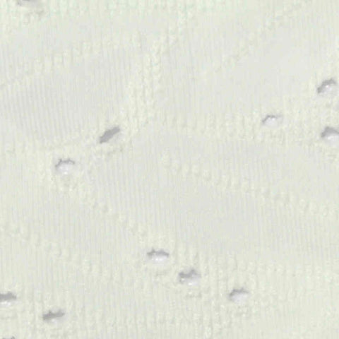White Eyelet Jacquard, Polyester, 225 gsm