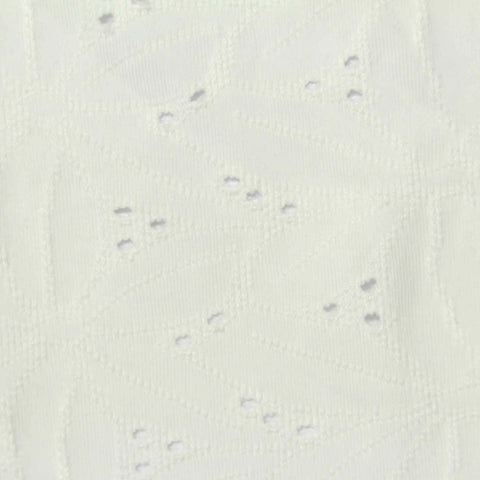 White Eyelet Jacquard, Polyester, 225 gsm