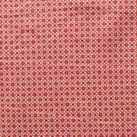 Red Geometric Milk Silk Knit, Polyester