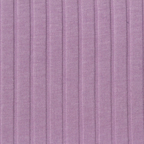 Viscose Stretch Rib Knit Fabric, 182 gsm, 161 cm — Purple