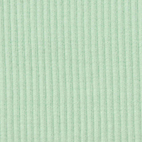 Mint Ribbed Rib Knit, Cotton-Poly