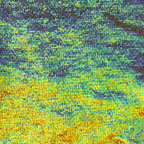 Green Abstract Knit, Polyester, 190 gsm