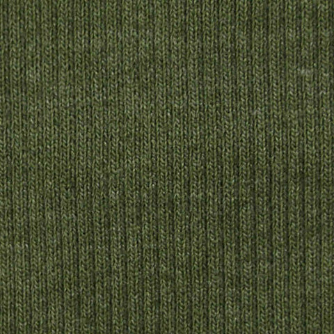 Olive Ribbed Rib Knit, Cotton-Poly