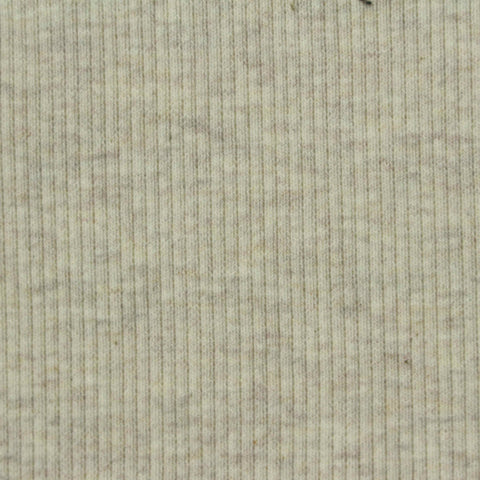 Light Beige Marl Rib Knit, Cotton-Poly
