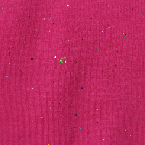 Pink Glitter-Dot Jersey Knit, Cotton, 165 gsm