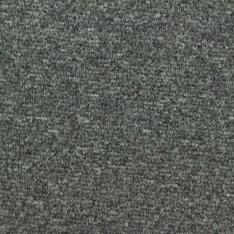 Heathered Grey Marl Rib Knit, Polyester, 228 gsm