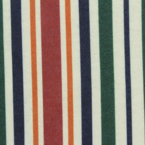 Cream Vertical-Stripe Interlock Knit, Polyester, 186 gsm