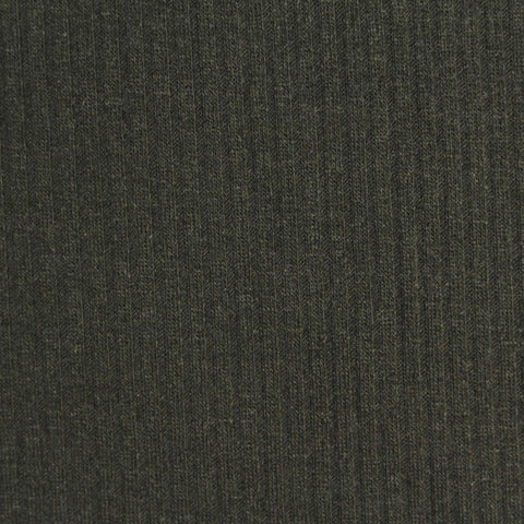 Dark Green Marl Rib Knit, Polyester, 220 gsm, 120 cm