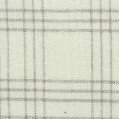 Light Grey Plaid Chunky Knit, Viscose-Poly