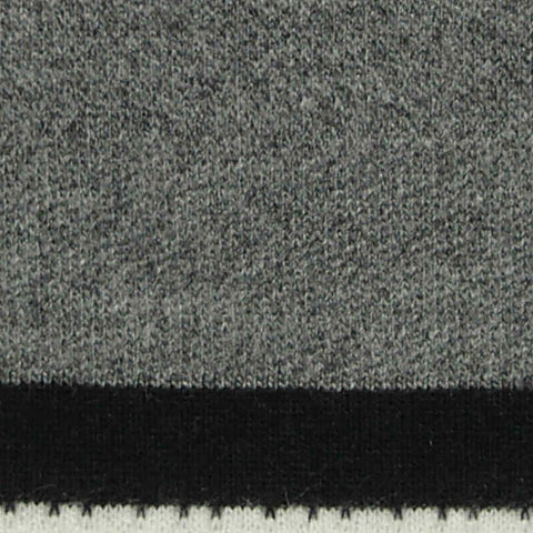 Black Horizontal-Stripe Jersey Knit, Poly-Viscose, 165 gsm, 173 cm