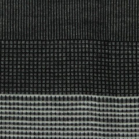 Black Horizontal-Stripe Jersey Knit, Poly-Viscose, 130 gsm