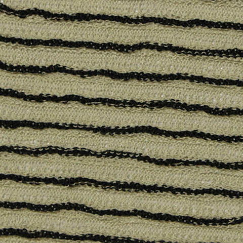 Black Horizontal-Stripe Jersey Knit, Poly-Viscose, 170 gsm