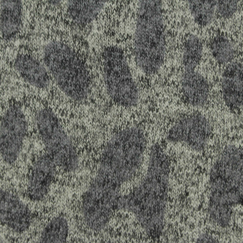 Jacquard Brushed Viscose Polyester Stretch Chunky Knit Fabric, 240 gsm, 175 cm — Grey