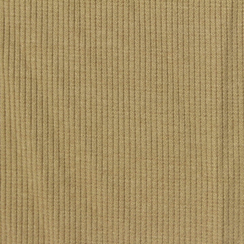 Polyester Stretch Rib Knit Fabric, 320 gsm, 115 cm — Khaki