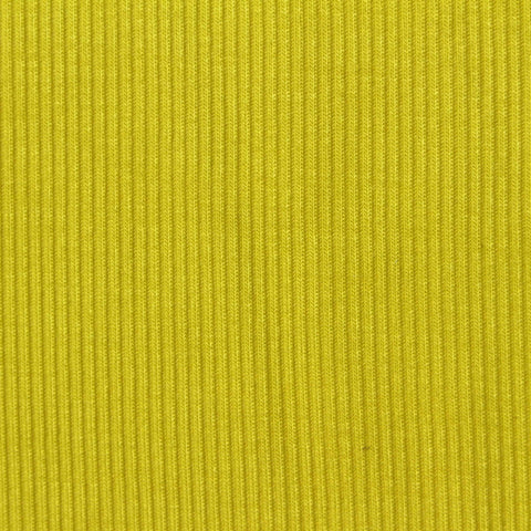 Viscose Stretch Rib Knit Fabric, 190 gsm, 125 cm — Yellow