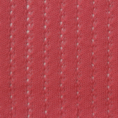Coral Vertical-Eyelet Chunky Knit, Cotton