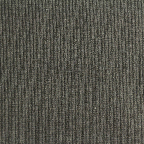Polyester Cotton Stretch Rib Knit Fabric, 310 gsm, 105 cm — Khaki