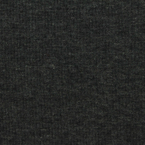 Dark Grey Marl Rib Knit, Poly-Cotton, 290 gsm