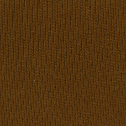 Rib Knit Fabric, 260 gsm, 132 cm — Brown
